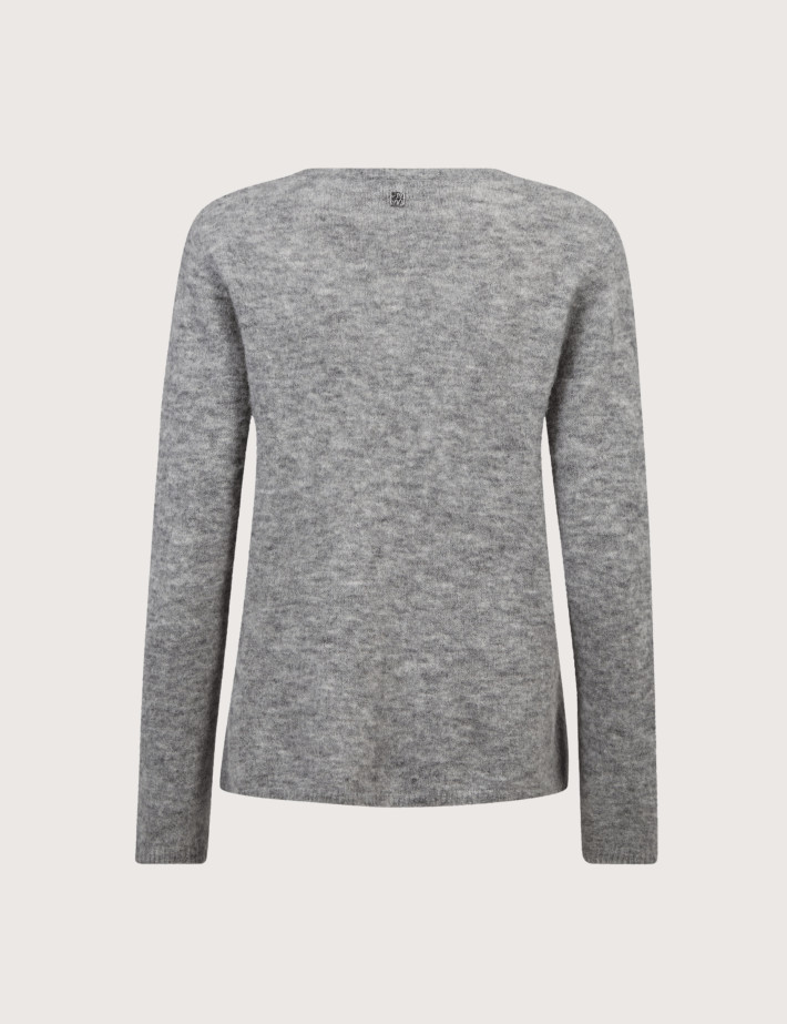 MOS MOSH Pull Femme Col V Sophia Gris - 2