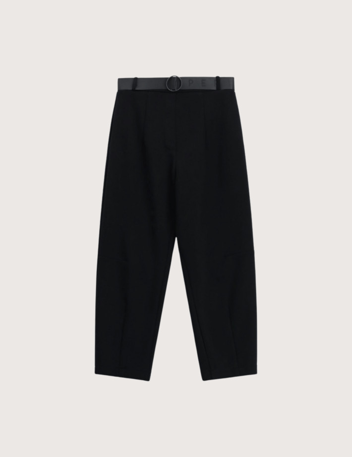 IMPERIAL Pantalon Femme Fluide Avec Ceinture Noir