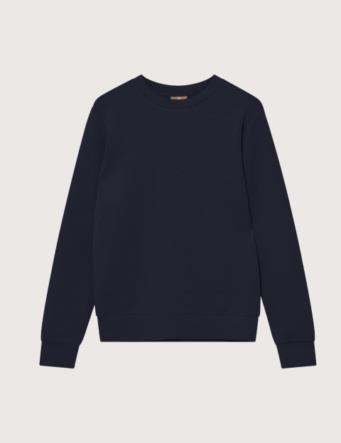 MOS MOSH Sweat Homme Col Rond Abel Mélange Marine