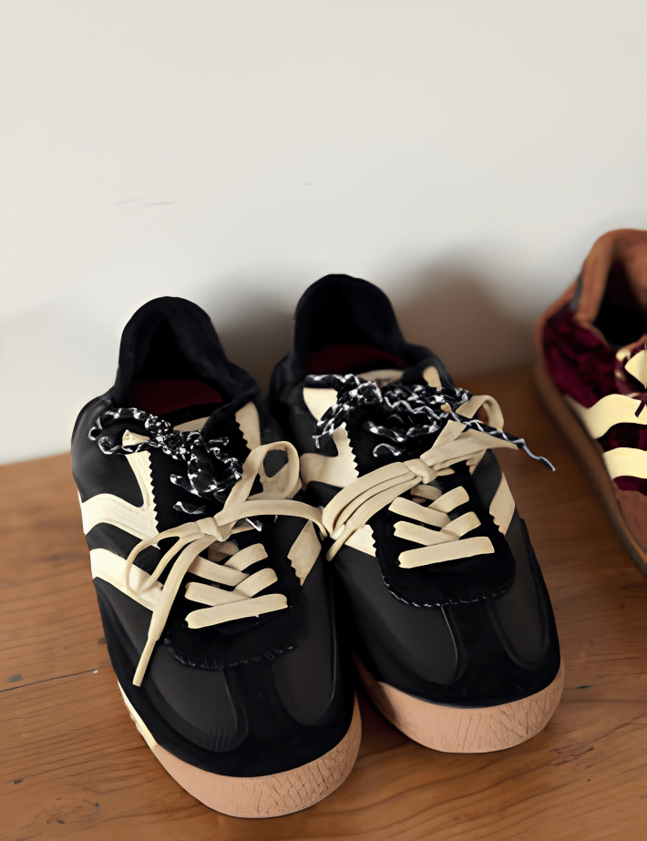 Maripé Baskets Femme Double Lacets Utah Noir - 2