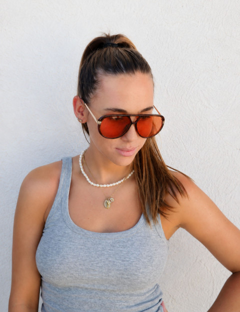 IYÜ Design Lunettes de Soleil Tomy Cristal Gris Rose - 6