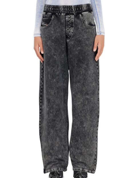 DIESEL Jean Femme Coupe Droite Noir D-Stuky 65BA - 2
