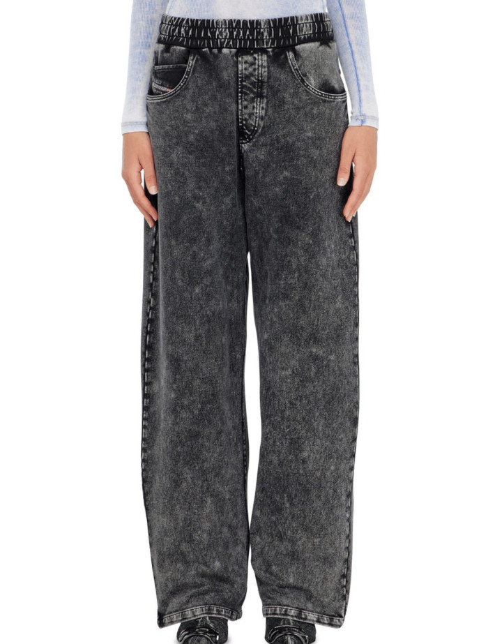 DIESEL Jean Femme Coupe Droite Noir D-Stuky 65BA - 2