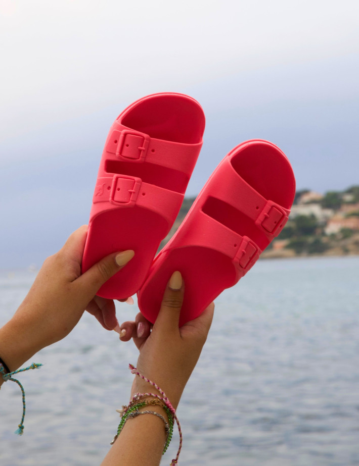CACATOES Sandales Femme Bahia Rose Fluo - 3