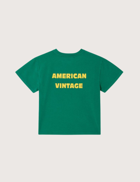 American Vintage T-Shirt Enfant Col Rond Imprimé Fizvalley Menthe Vintage - 8