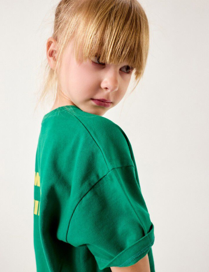 American Vintage T-Shirt Enfant Col Rond Imprimé Fizvalley Menthe Vintage - 6