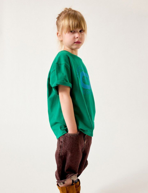American Vintage T-Shirt Enfant Col Rond Imprimé Fizvalley Menthe Vintage - 4