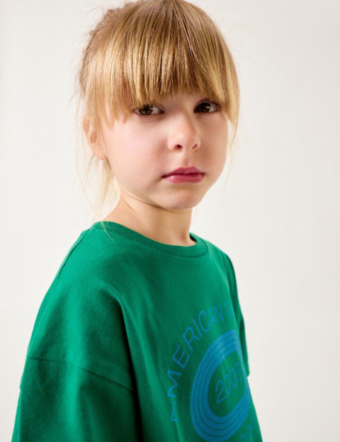 American Vintage T-Shirt Enfant Col Rond Imprimé Fizvalley Menthe Vintage - 7