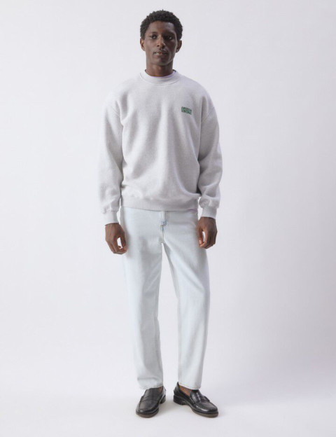 American Vintage Sweat Homme Col Rond Baptown Gris Chiné - 6