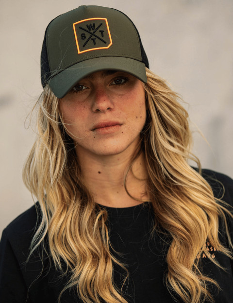 WATTS Casquette Logo Miami Kaki Orange Fluo - 3