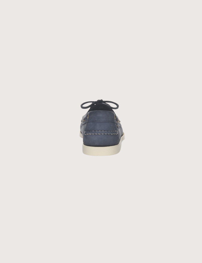 Sebago Chaussures Docksides Portland Nubuck Bleu Universe - 5