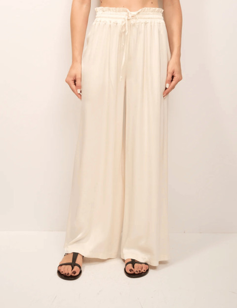 Tensione In Pantalon Femme Satiné Ecru - 2