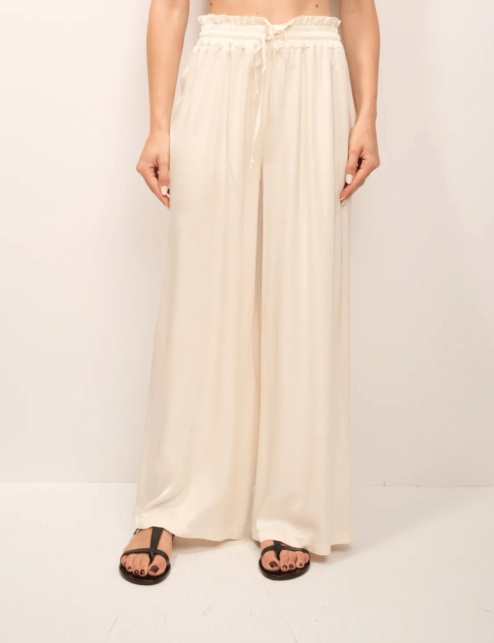 Tensione In Pantalon Femme Satiné Ecru - 2