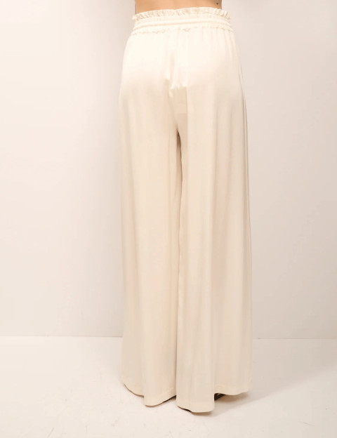 Tensione In Pantalon Femme Satiné Ecru - 3