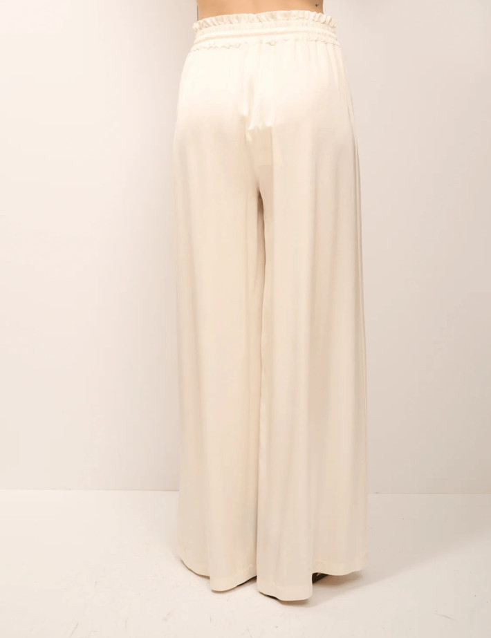 Tensione In Pantalon Femme Satiné Ecru - 3