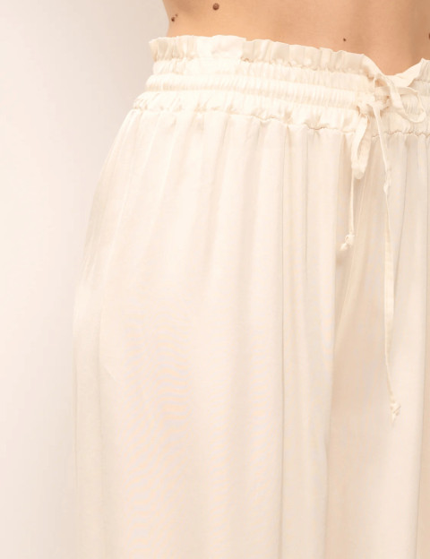 Tensione In Pantalon Femme Satiné Ecru - 4