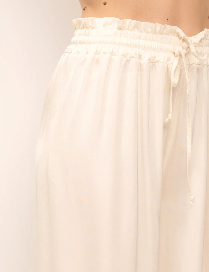 Tensione In Pantalon Femme Satiné Ecru - 4