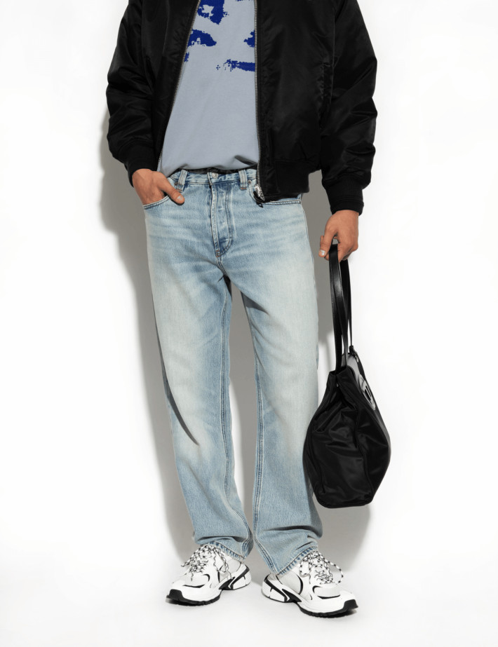 DIESEL Jean Homme Coupe Droite Gris D-Macs HDBF - 2