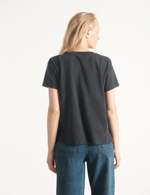 American Vintage T-Shirt Femme Manches Courtes Ykobow Ténèbre - 4