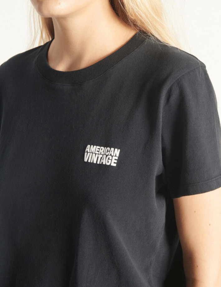 American Vintage T-Shirt Femme Manches Courtes Ykobow Ténèbre - 3
