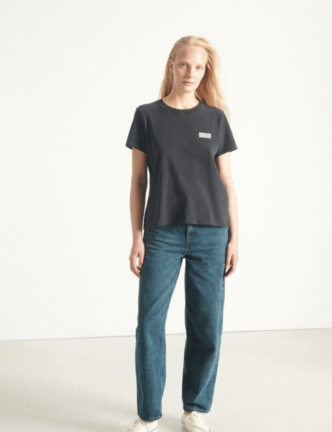 American Vintage T-Shirt Femme Manches Courtes Ykobow Ténèbre - 5