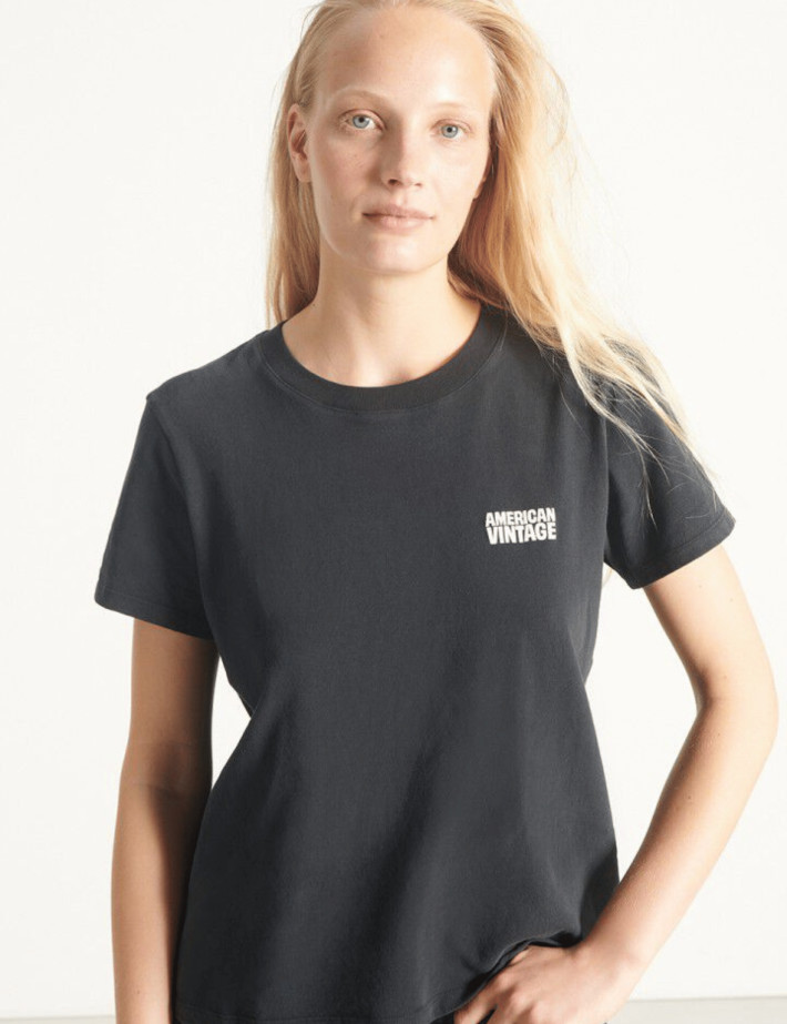 American Vintage T-Shirt Femme Manches Courtes Ykobow Ténèbre - 2