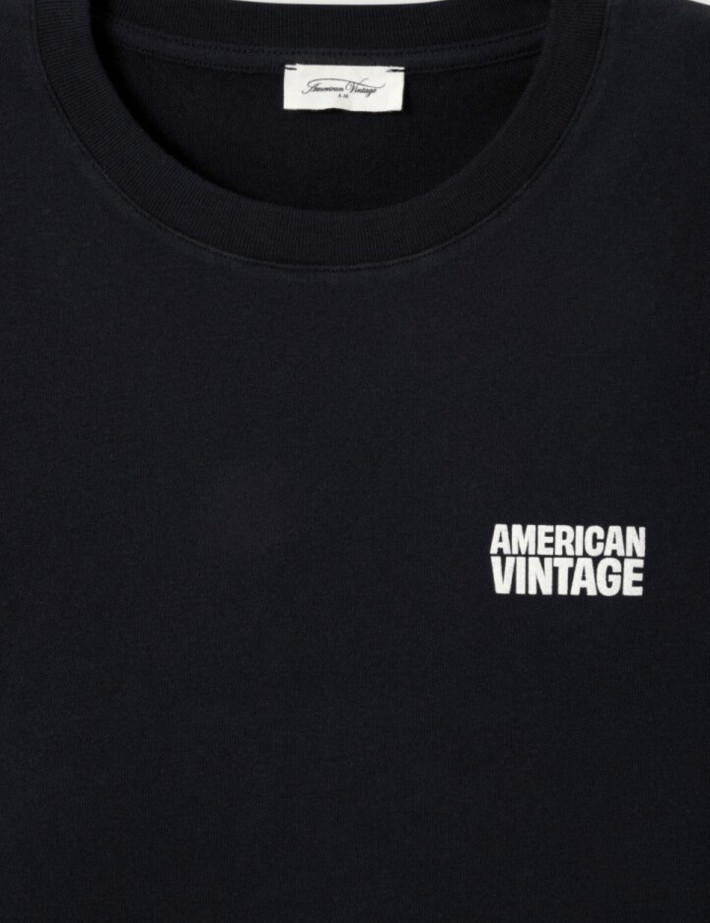 American Vintage T-Shirt Femme Manches Courtes Ykobow Ténèbre - 6