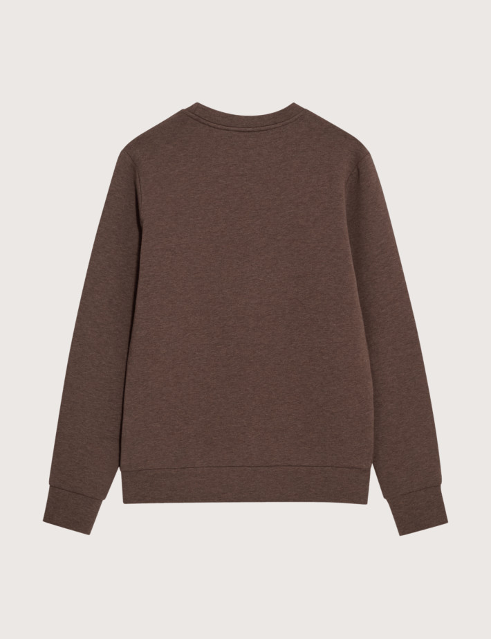 MOS MOSH Sweat Homme Col Rond Abel Mélange Marron - 4