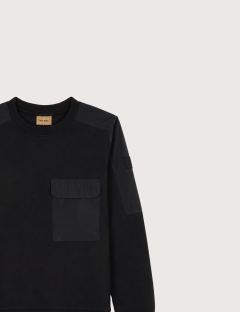 MOS MOSH Sweat Homme Jayson City Détail Poche Noir - 2
