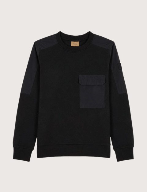 MOS MOSH Sweat Homme Jayson City Détail Poche Noir