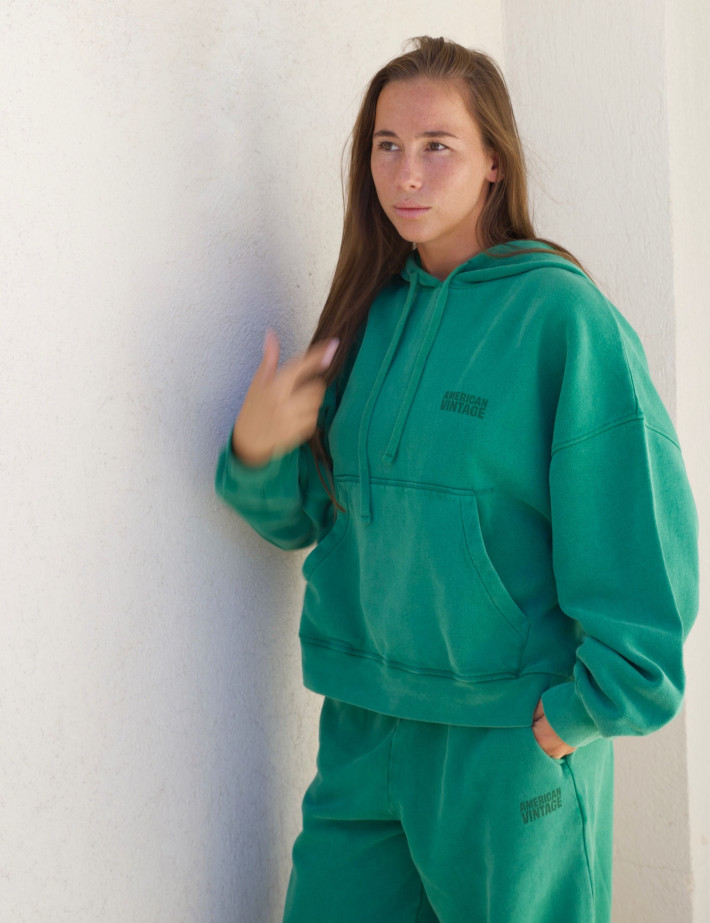 American Vintage Sweat Femme Capuche Jitbay Aneth Vintage - 4