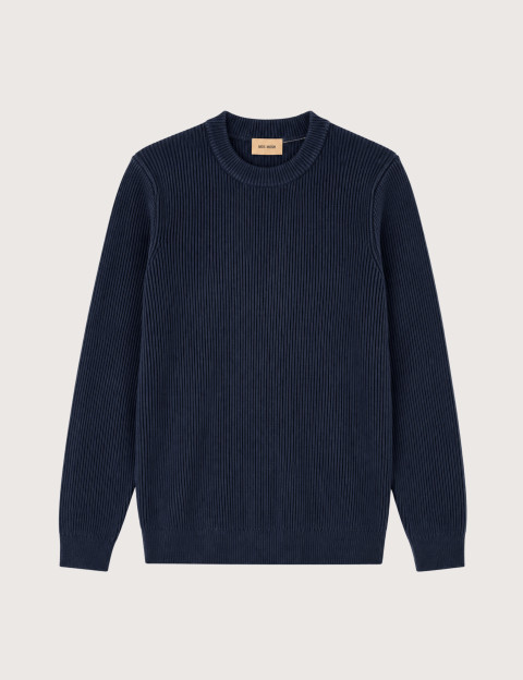 MOS MOSH Pull Homme Col Rond Gilbert Marine