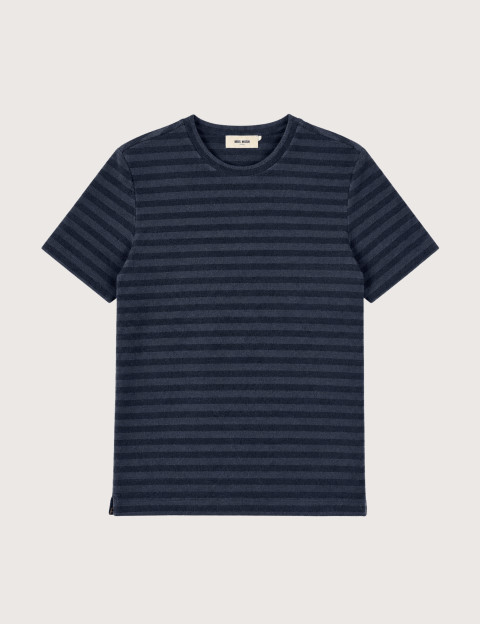 MOS MOSH T-Shirt Homme à Rayures Mundo Marine