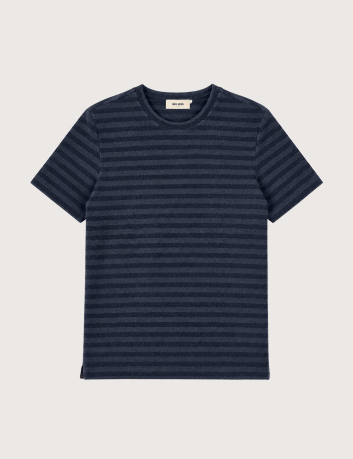 MOS MOSH T-Shirt Homme à Rayures Mundo Marine