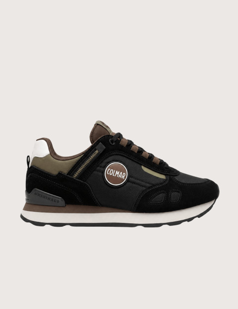 COLMAR Baskets Travis Sport Colors Noir Marron Kaki Homme