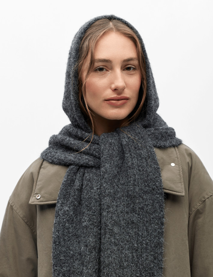 OBJECT Echarpe Cagoule Femme Milu Anthracite - 2