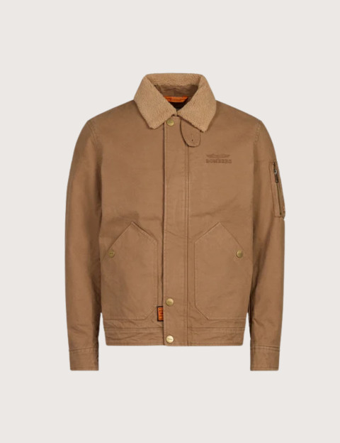 BOMBERS ORIGINALS Blouson Homme Col Aviateur Grayton Camel
