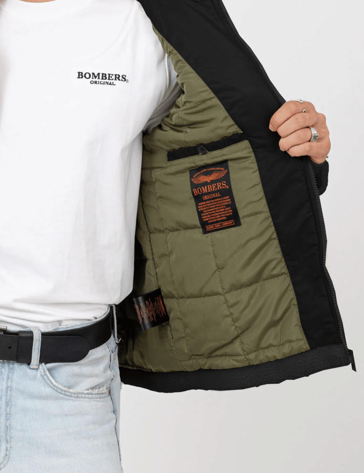 BOMBERS ORIGINALS Veste Homme Bi-Matière Moncton Noir - 6