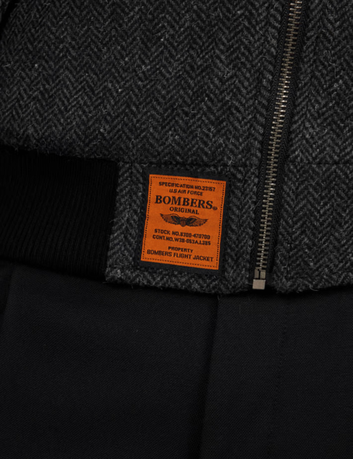 BOMBERS ORIGINALS Bombers en Laine Homme Rothfiled Noir - 3