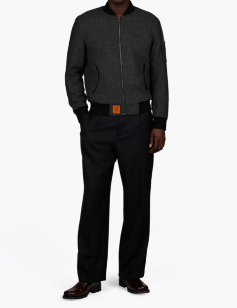 BOMBERS ORIGINALS Bombers en Laine Homme Rothfiled Noir - 6