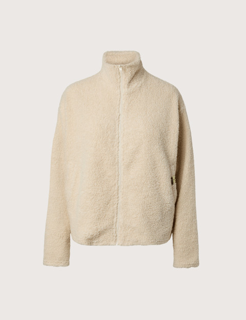 PIECES Veste Polaire Femme Katty Teddy Beige