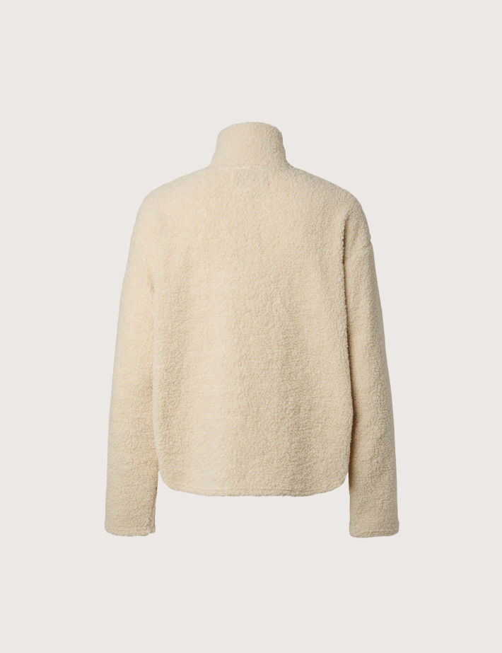 PIECES Veste Polaire Femme Katty Teddy Beige - 2
