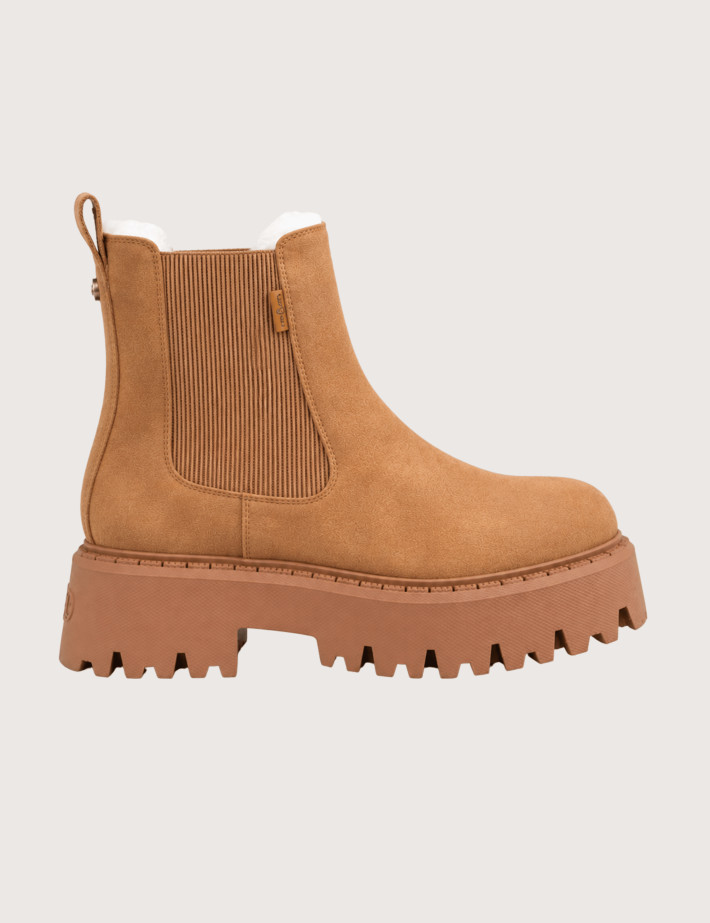 BUFFALO Bottines Chelsea Femme Aspen Cognac
