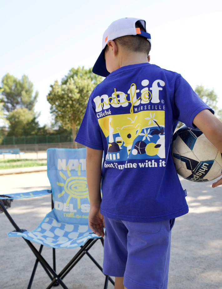 Natif T-Shirt Enfant Cliché Marseille Bleu - 8
