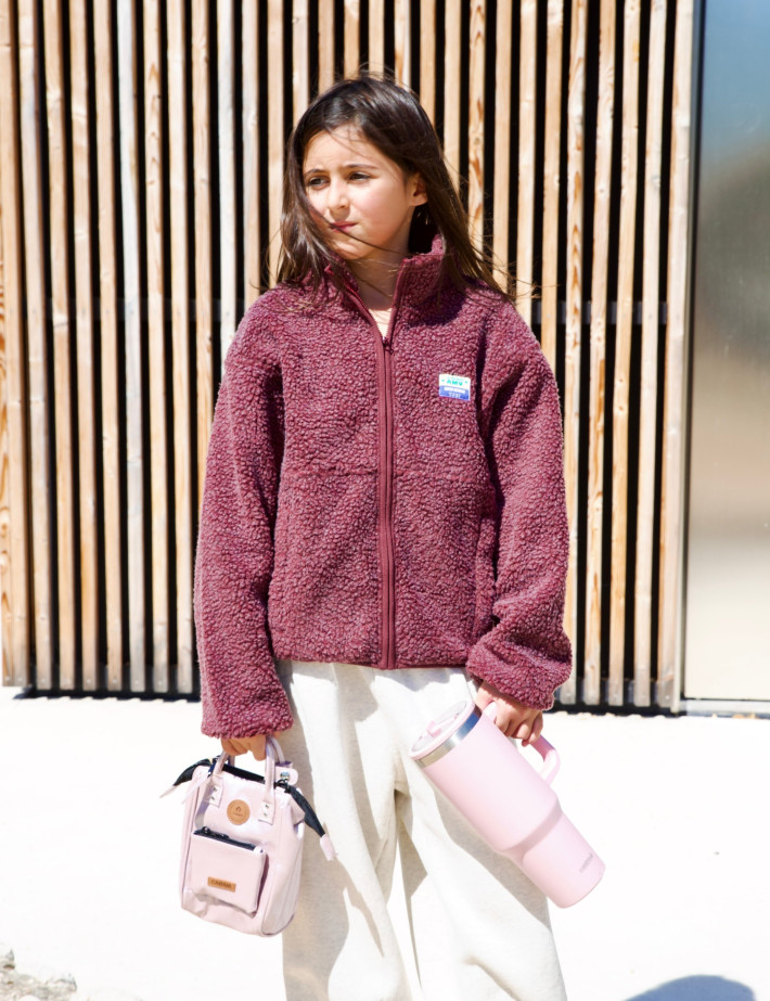 American Vintage Veste Enfant Sans Manches Hoktown Bordeaux Chiné - 11