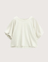 IMPERIAL Sweat Femme Manches Ballon Satin Ecru