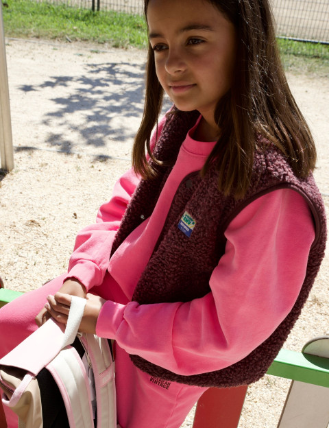 American Vintage Veste Enfant Sans Manches Hoktown Bordeaux Chiné - 10