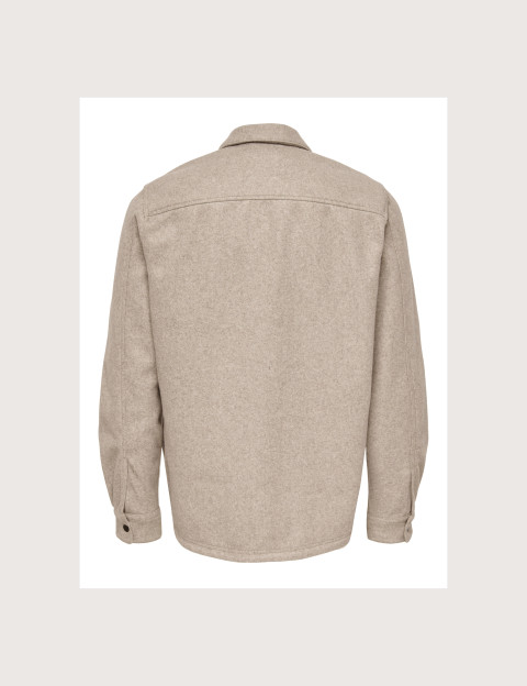 Only & Sons Surchemise Homme Ash Laine Beige - 7