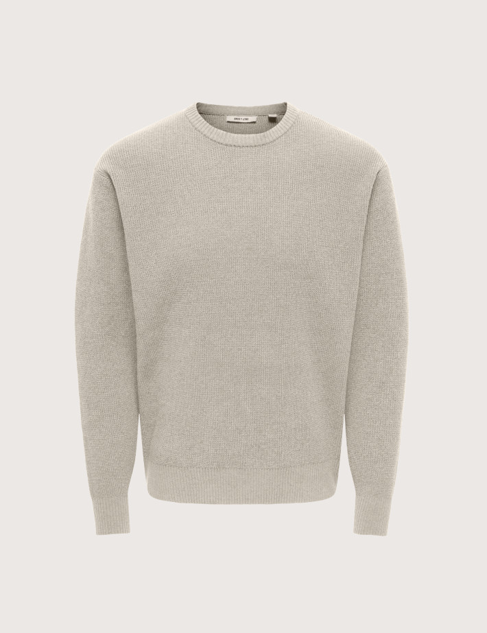 Only & Sons Pull Homme Rodger Beige
