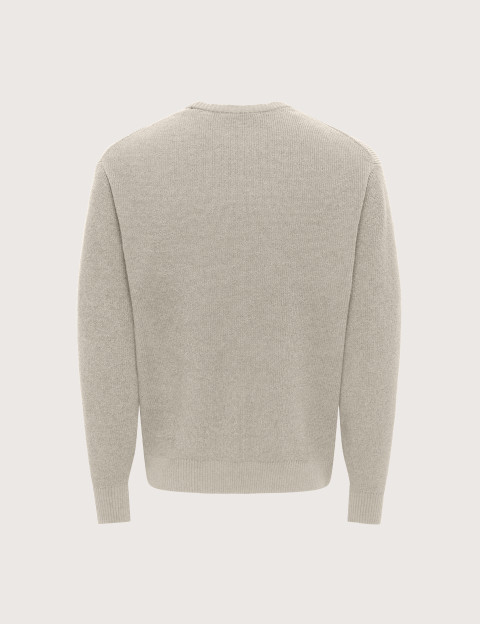 Only & Sons Pull Homme Rodger Beige - 2